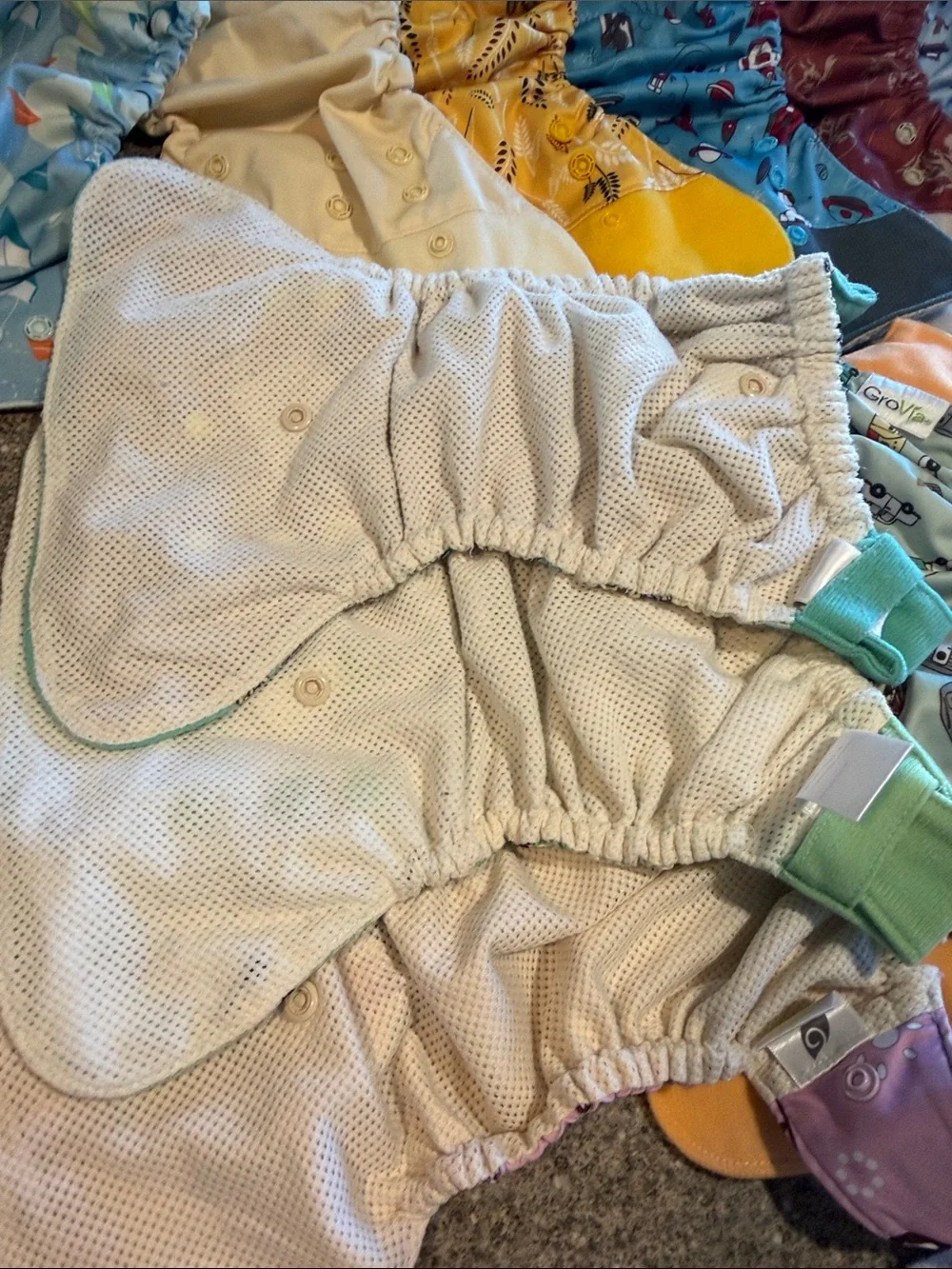 GroVia Multi-Color Reusable Cloth Training Pants diaper system